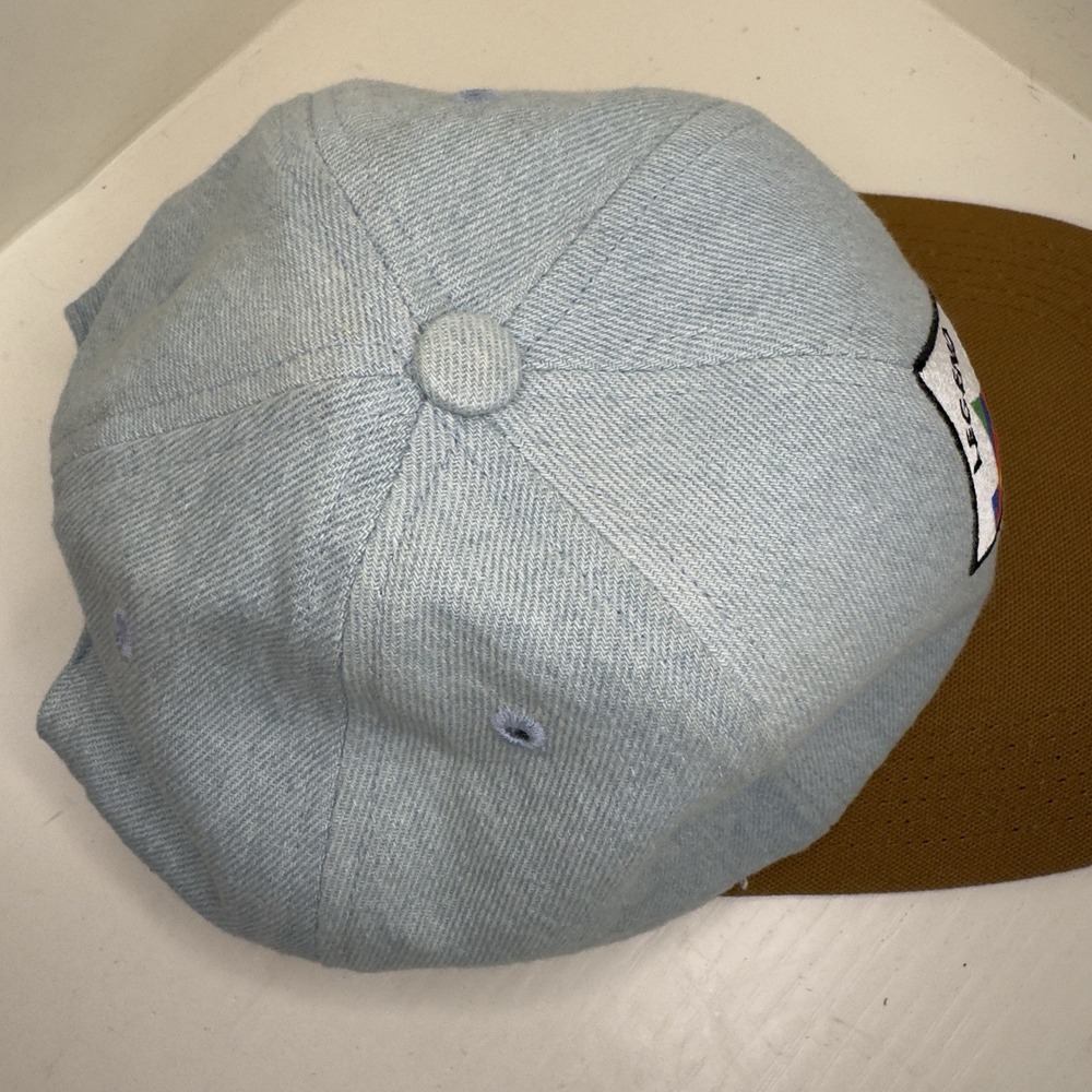 Legend‎ Headwear Adjustable Multicolor Hat Leather Strap Brown Blue Made In USA - Picture 5 of 11